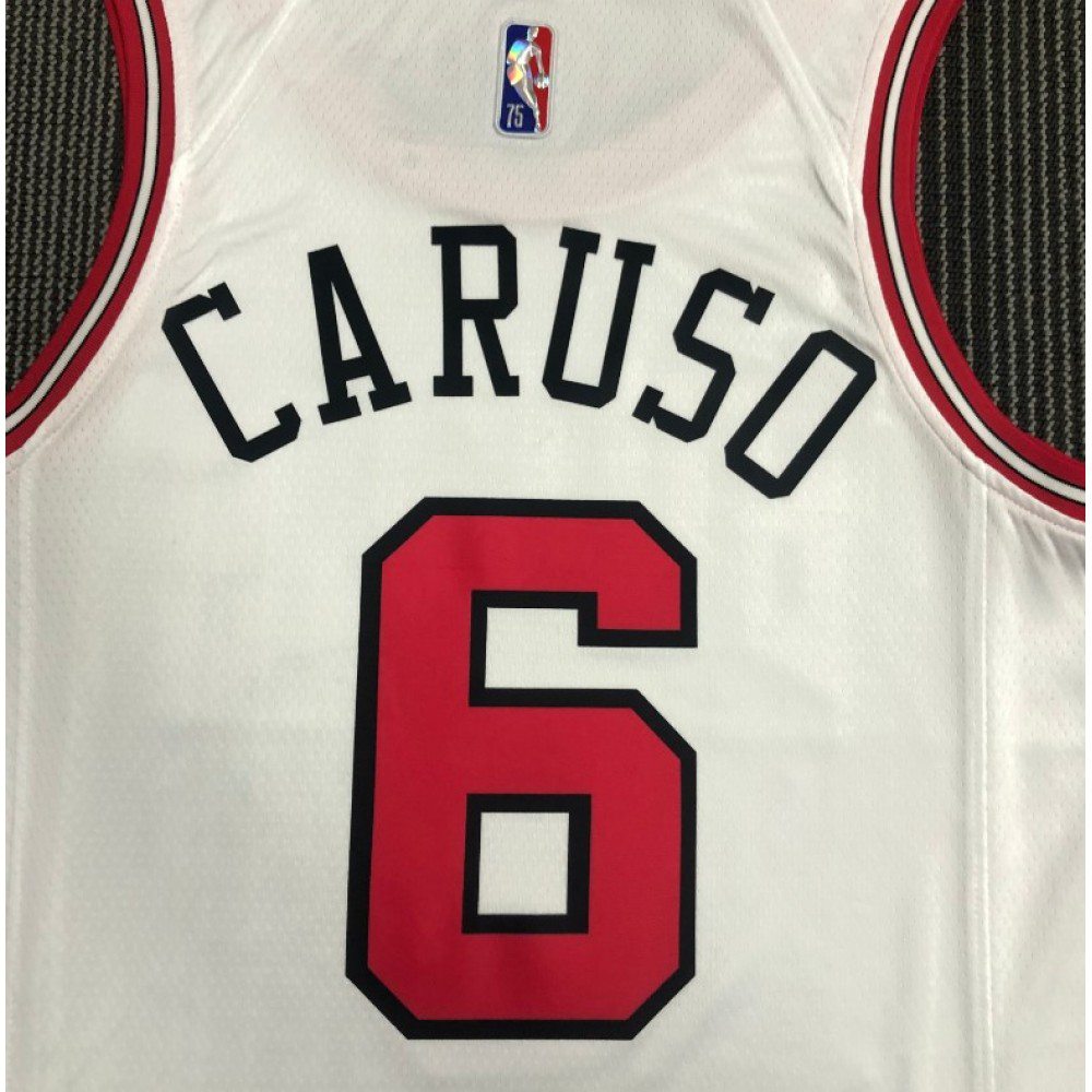 Men's Chicago Bulls Alex Caruso #6 White 2021/22 Diamond Swingman NBA Jersey - Icon Edition-Pro Kit Vault | Brand New 26/27 Sports Jerseys